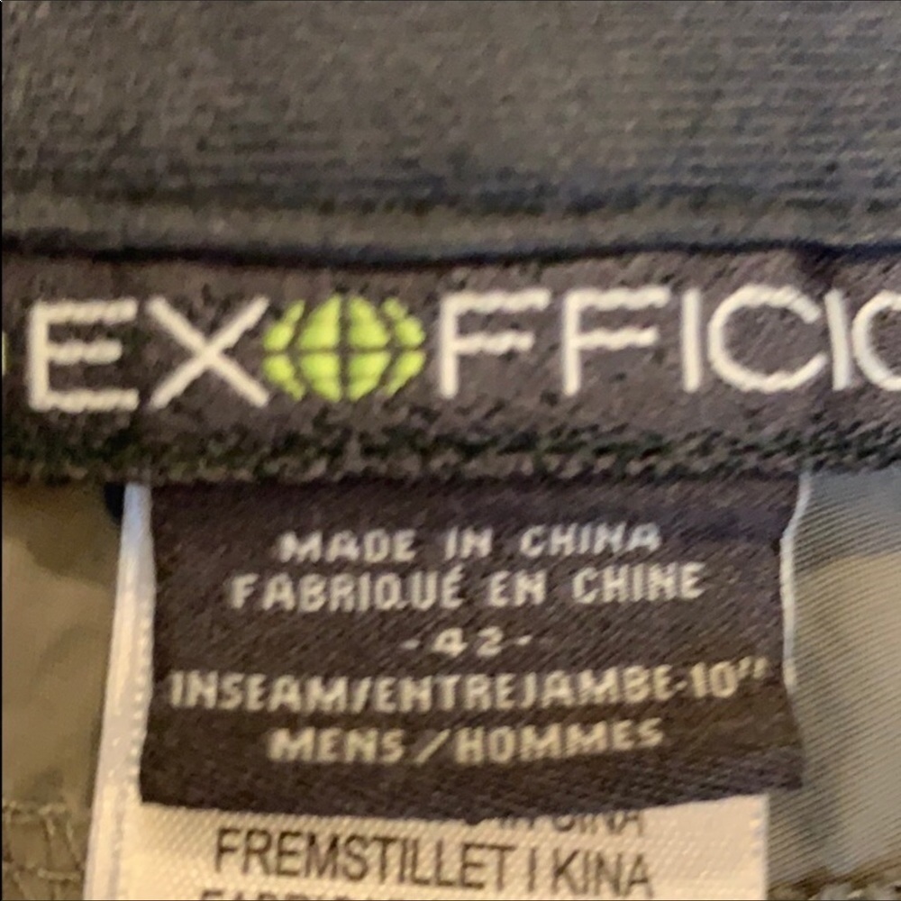ExOfficio gray flat front shorts Size 42 UPF 50 - Picture 2 of 8